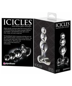 Icicles No. 47 Beaded 4 In. Glass Anal Plug Clear