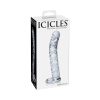 Icicles No. 60 Curved Ribbed 6.5 In. Glass Dildo Clear