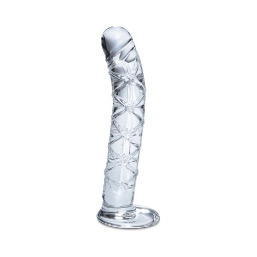 Icicles No. 60 Curved Ribbed 6.5 In. Glass Dildo Clear - Image 2