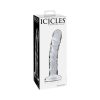 Icicles No. 62 Curved Realistic 6.5 In. Glass Dildo Clear