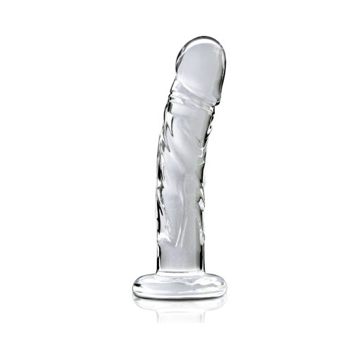 Icicles No. 62 Curved Realistic 6.5 In. Glass Dildo Clear - Image 2