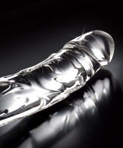 Icicles No. 62 Curved Realistic 6.5 In. Glass Dildo Clear