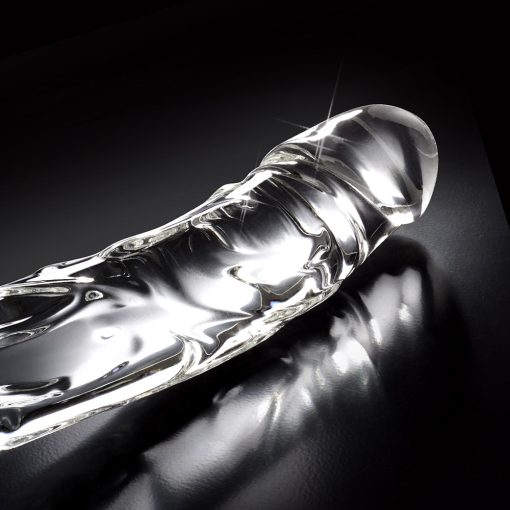 Icicles No. 62 Curved Realistic 6.5 In. Glass Dildo Clear - Image 4