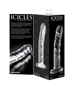 Icicles No. 62 Curved Realistic 6.5 In. Glass Dildo Clear