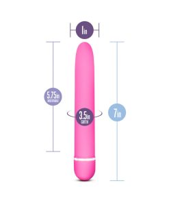 Rose Luxuriate Classic Slimline Vibrator Pink