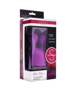 Wand Essentials Bliss Tips Dual Stimulation Silicone Attachment Purple