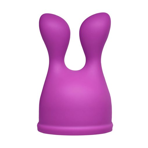 Wand Essentials Bliss Tips Dual Stimulation Silicone Attachment Purple - Image 2