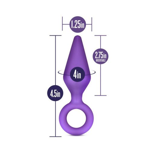Luxe Candy Rimmer Medium Silicone Anal Plug Purple - Image 4
