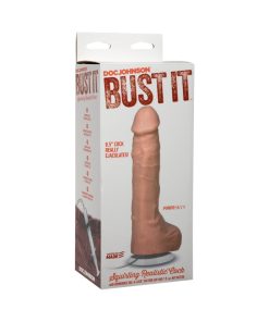 Bust It Squirting Realistic Cock White W/1Oz Nut Butter