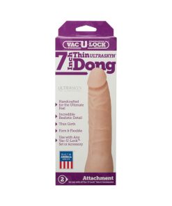 Vac-U-Lock- 7-Inch Thin Dong - Ultraskyn White