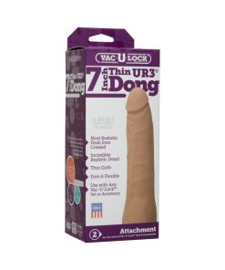 Vac-U-Lock- 7-Inch Thin Dong - Ultrskyn Black