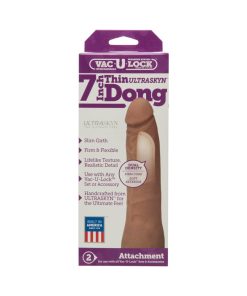 Vac-U-Lock- 7-Inch Thin Dong - Ultrskyn Black