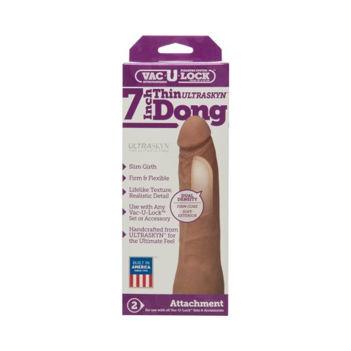 Vac-U-Lock- 7-Inch Thin Dong - Ultrskyn Black - Image 3