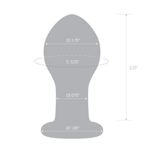 Glas 3.5 In. Galileo Glass Butt Plug - Image 7