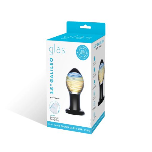 Glas 3.5 In. Galileo Glass Butt Plug - Image 8