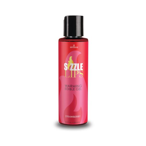 Sensuva Sizzle Lips Warming Edible Gel Strawberry 4.2 Oz.