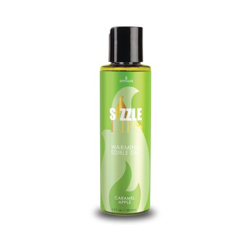 Sensuva Sizzle Lips Warming Edible Gel Caramel Apple 4.2 Oz.