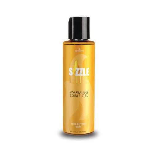 Sensuva Sizzle Lips Warming Edible Gel Hot Butter Rum 4.2 Oz.
