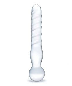 Glas 8 In. Joystick Clear Glass Dildo