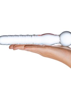 Glas 8 In. Joystick Clear Glass Dildo