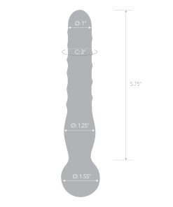 Glas 8 In. Joystick Clear Glass Dildo