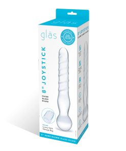 Glas 8 In. Joystick Clear Glass Dildo
