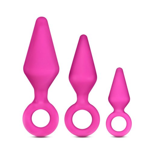Luxe Candy Rimmer 3-Piece Silicone Anal Plug Kit Pink - Image 2