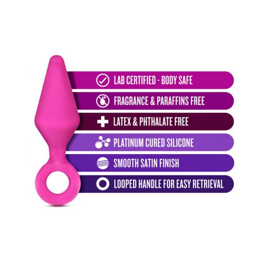 Luxe Candy Rimmer 3-Piece Silicone Anal Plug Kit Pink - Image 3