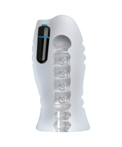 Optimale Vibrating Stroker - Massage Beads Frost