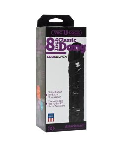Vac-U-Lock - 8In Classic Dong Codeblack