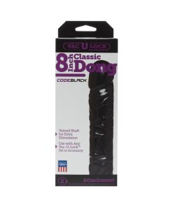 Vac-U-Lock - 8In Classic Dong Codeblack