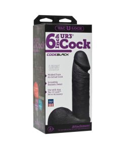 Vac-U-Lock - Ultraskyn 6In Realistic Cock Codeblack