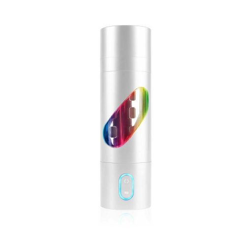 Pdx Rechargeable Roto-Bator Pussy Light-Up Rotating Stroker Clear/White - Image 2
