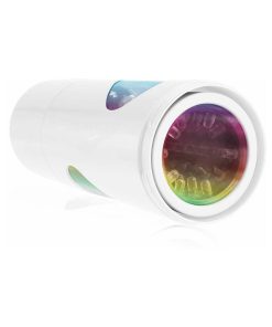 Pdx Rechargeable Roto-Bator Pussy Light-Up Rotating Stroker Clear/White