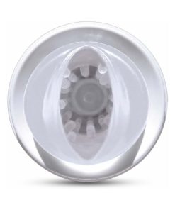 Pdx Rechargeable Roto-Bator Pussy Light-Up Rotating Stroker Clear/White