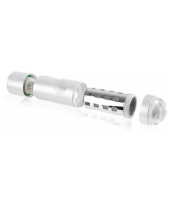 Pdx Rechargeable Roto-Bator Pussy Light-Up Rotating Stroker Clear/White