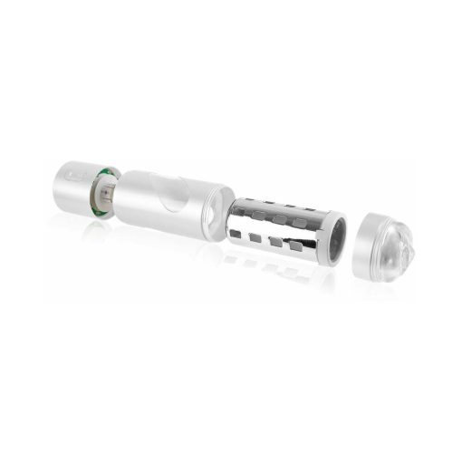 Pdx Rechargeable Roto-Bator Pussy Light-Up Rotating Stroker Clear/White - Image 6