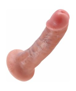 King Cock 6 In. Cock Realistic Dildo With Suction Cup Beige