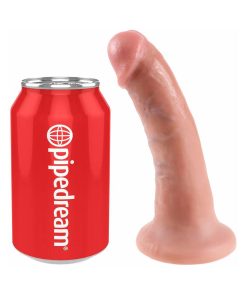 King Cock 6 In. Cock Realistic Dildo With Suction Cup Beige