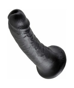 King Cock 6 In. Cock Realistic Dildo With Suction Cup Black