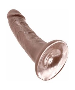 King Cock 6 In. Cock Realistic Dildo With Suction Cup Brown