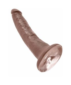 King Cock 7 In. Cock Realistic Dildo With Suction Cup Brown