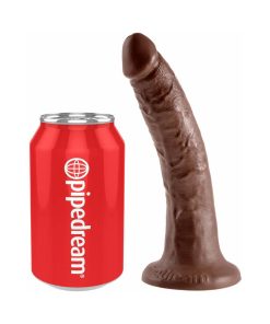 King Cock 7 In. Cock Realistic Dildo With Suction Cup Brown