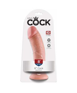 King Cock 8 In. Cock Realistic Dildo With Suction Cup Beige