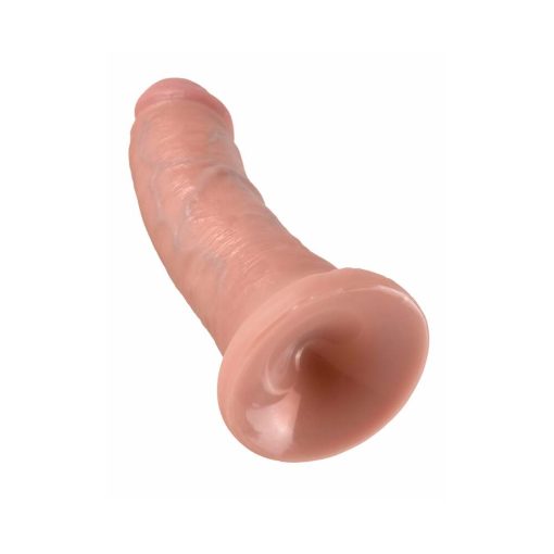 King Cock 8 In. Cock Realistic Dildo With Suction Cup Beige - Image 4