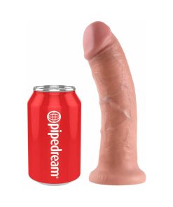 King Cock 8 In. Cock Realistic Dildo With Suction Cup Beige