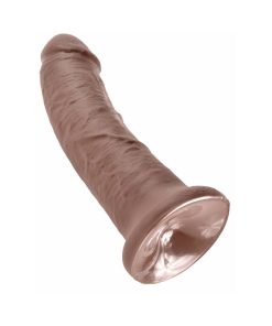 King Cock 8 In. Cock Realistic Dildo With Suction Cup Brown