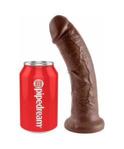 King Cock 8 In. Cock Realistic Dildo With Suction Cup Brown