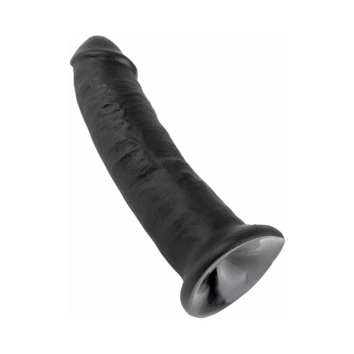 King Cock 9 In. Cock Realistic Dildo With Suction Cup Black - Image 4