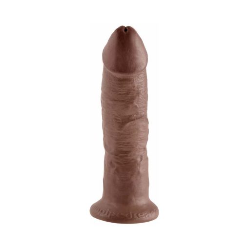 King Cock 9 In. Cock Realistic Dildo With Suction Cup Brown - Image 2
